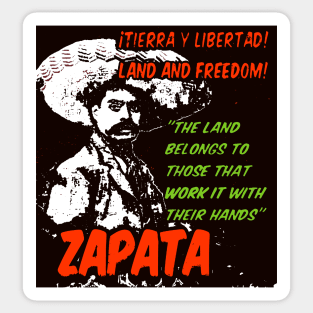 Emiliano Zapata - Tierra y Libertad Sticker